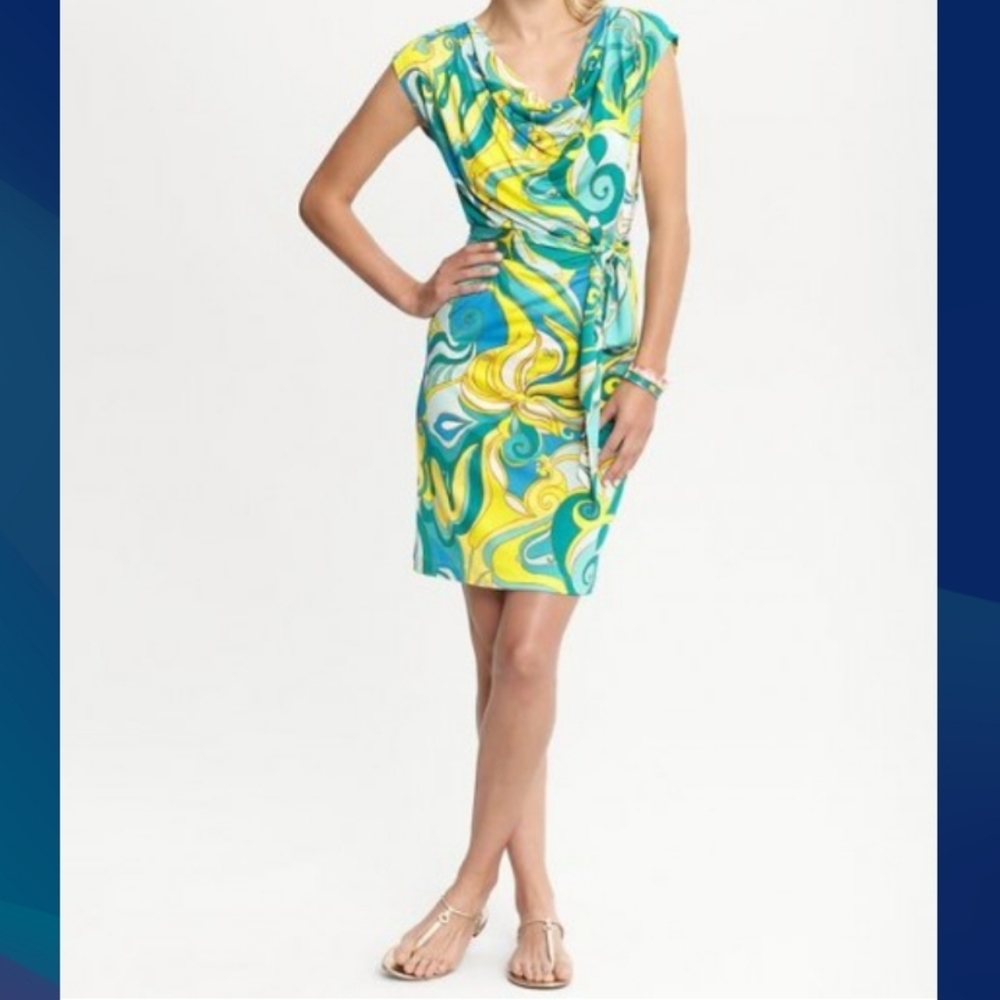 Trina Turk & Banana Republic Collab (Size XS) Petite Retro Belted Shift Dress